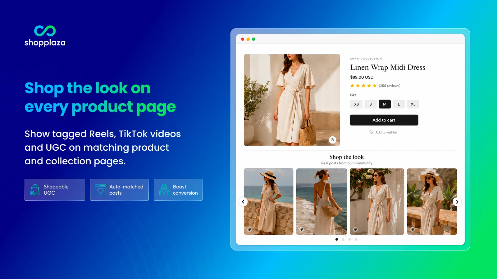 Shop the look on product pages