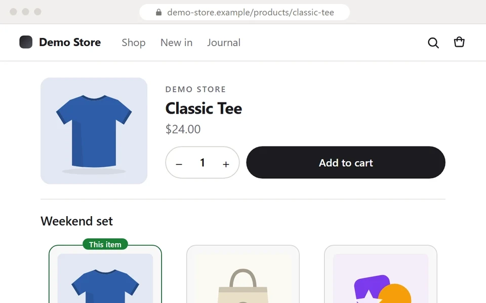 Bundle offer on the product page