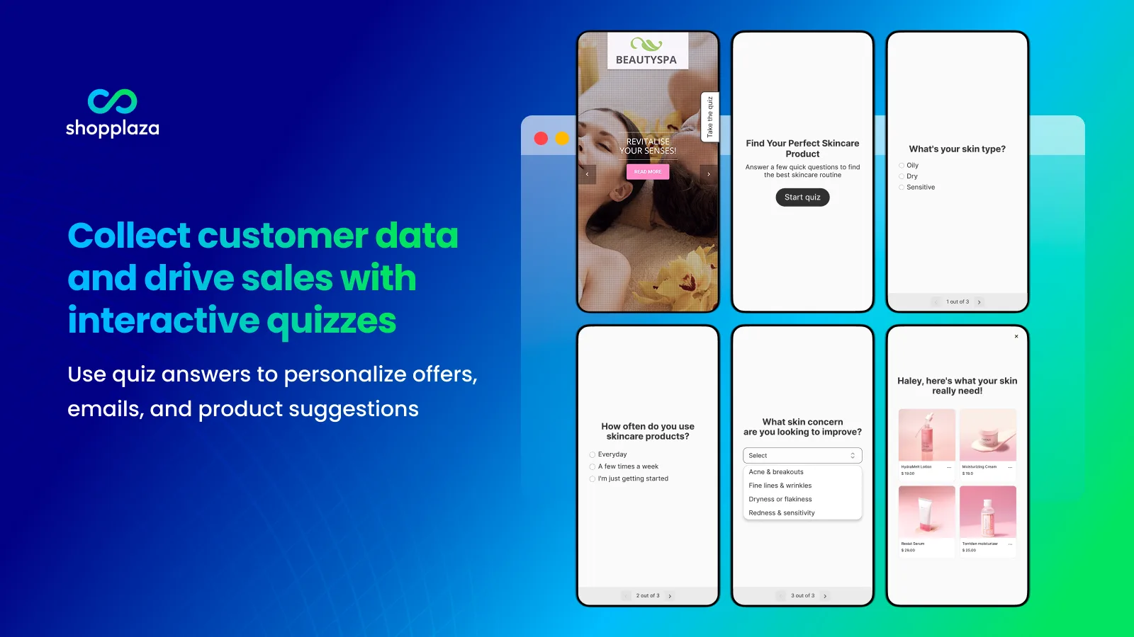 The quiz on mobile