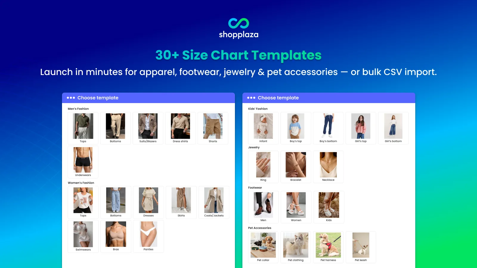 Thirty-plus chart templates