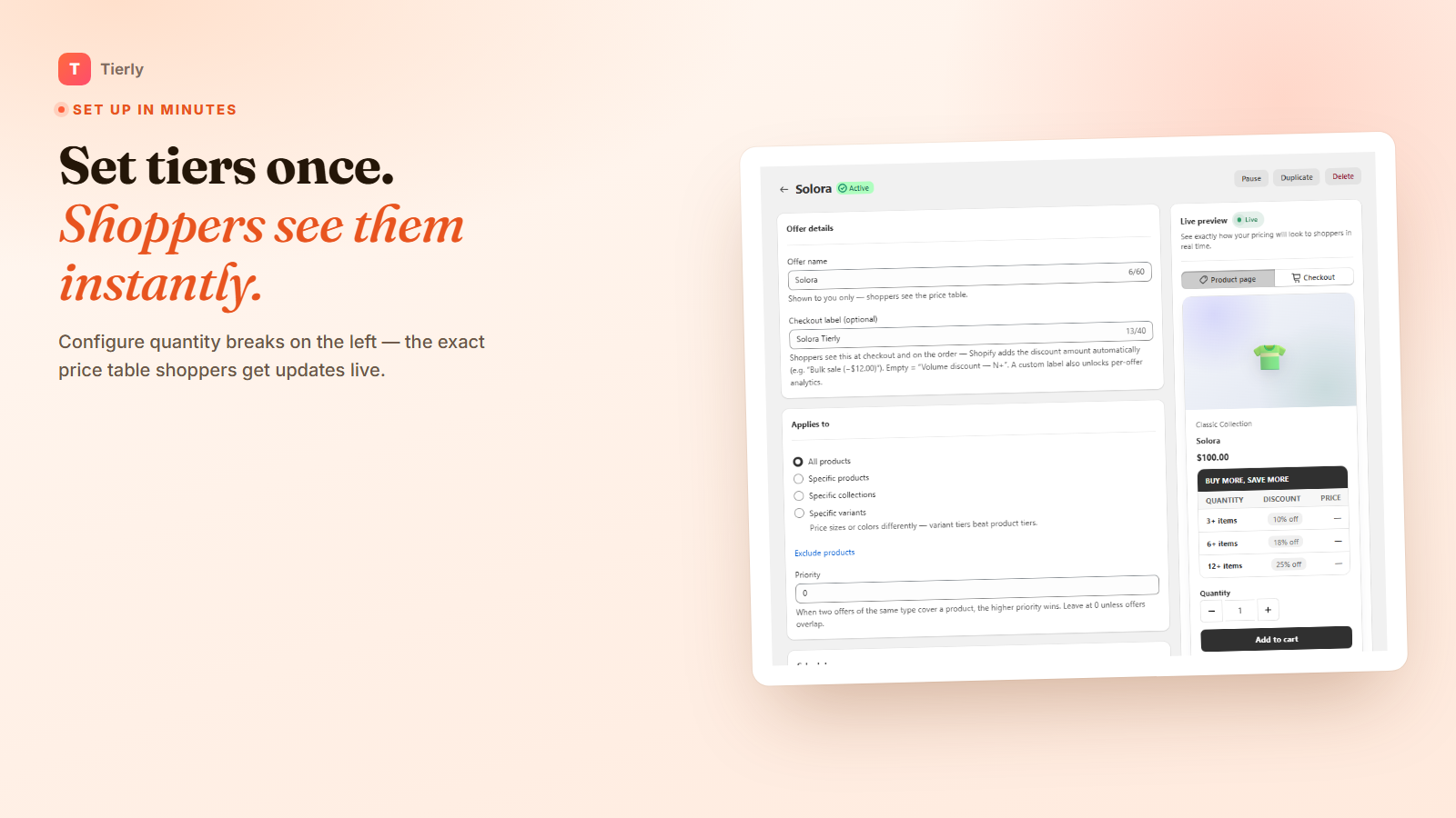Offer editor