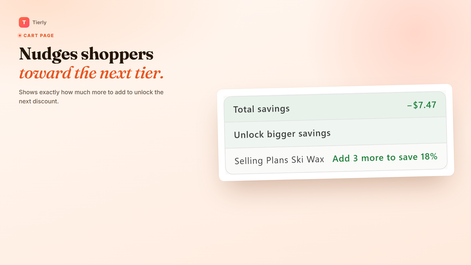 Cart with the discount